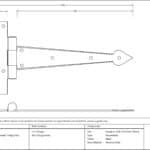 Black 9" Arrow Head T Hinge (pair) 3