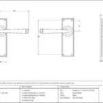 Black Avon Lever Latch Set 2