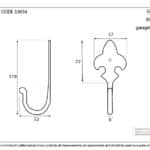 Black Fleur-De-Lys Coat Hook 2