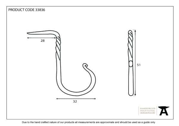 Black Cup Hook - Medium 3