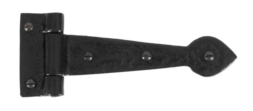 Black Textured 6" Cast T Hinge (pair) 1