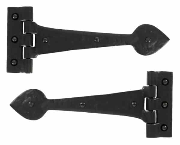 Black Textured 10Â½" Cast T Hinge (pair) 2