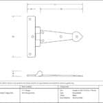 Black 4" Arrow Head T Hinge (pair) 2