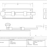Black 6" Cranked Knob Bolt 2