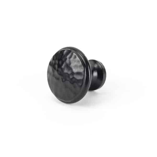 Black Hammered Cabinet Knob - Medium 2