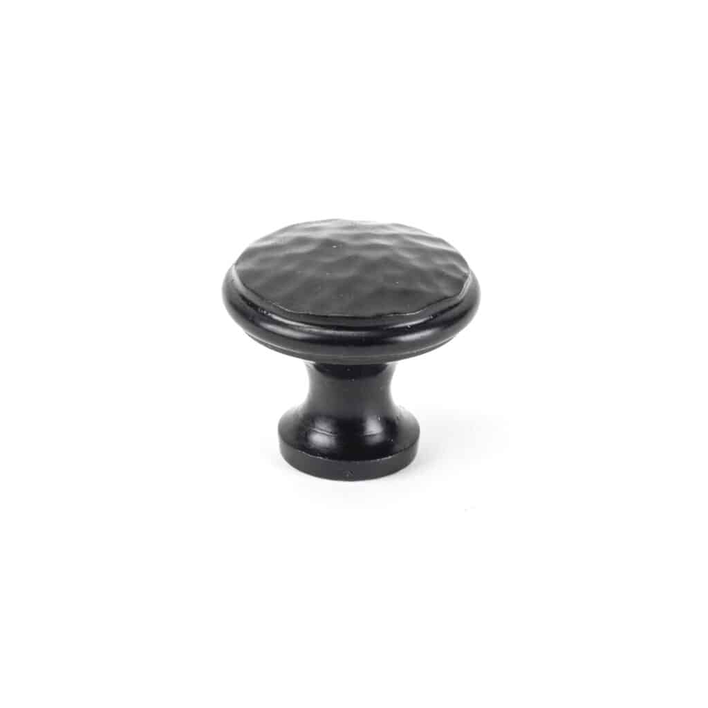 Black Hammered Cabinet Knob - Medium 1