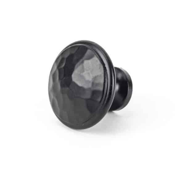 Black Hammered Cabinet Knob - Large 2