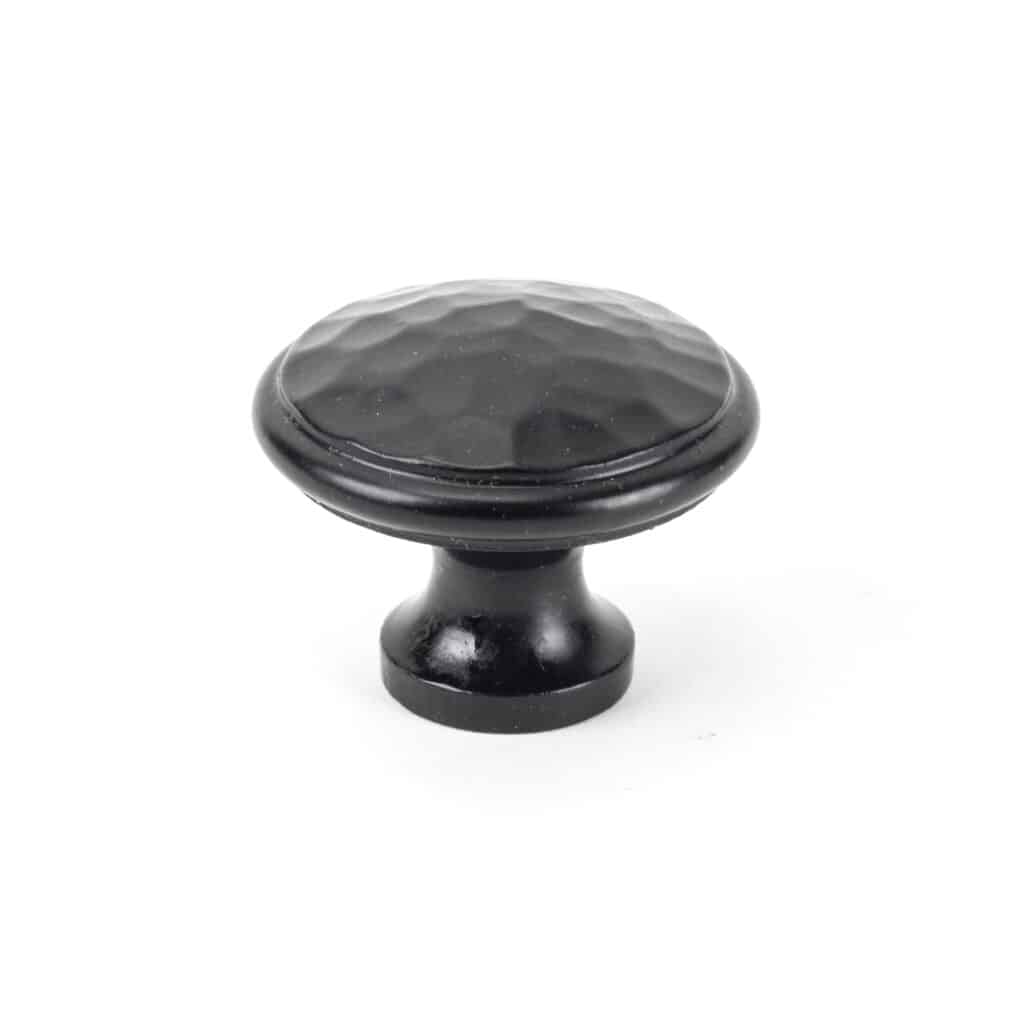 Black Hammered Cabinet Knob - Large 1
