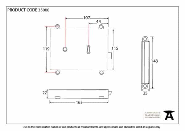 Polished Brass Rim Lock & Cover 3