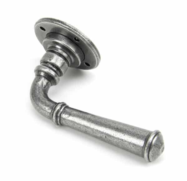 Pewter Regency Lever on Rose Set 2