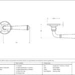 Pewter Regency Lever on Rose Set 3