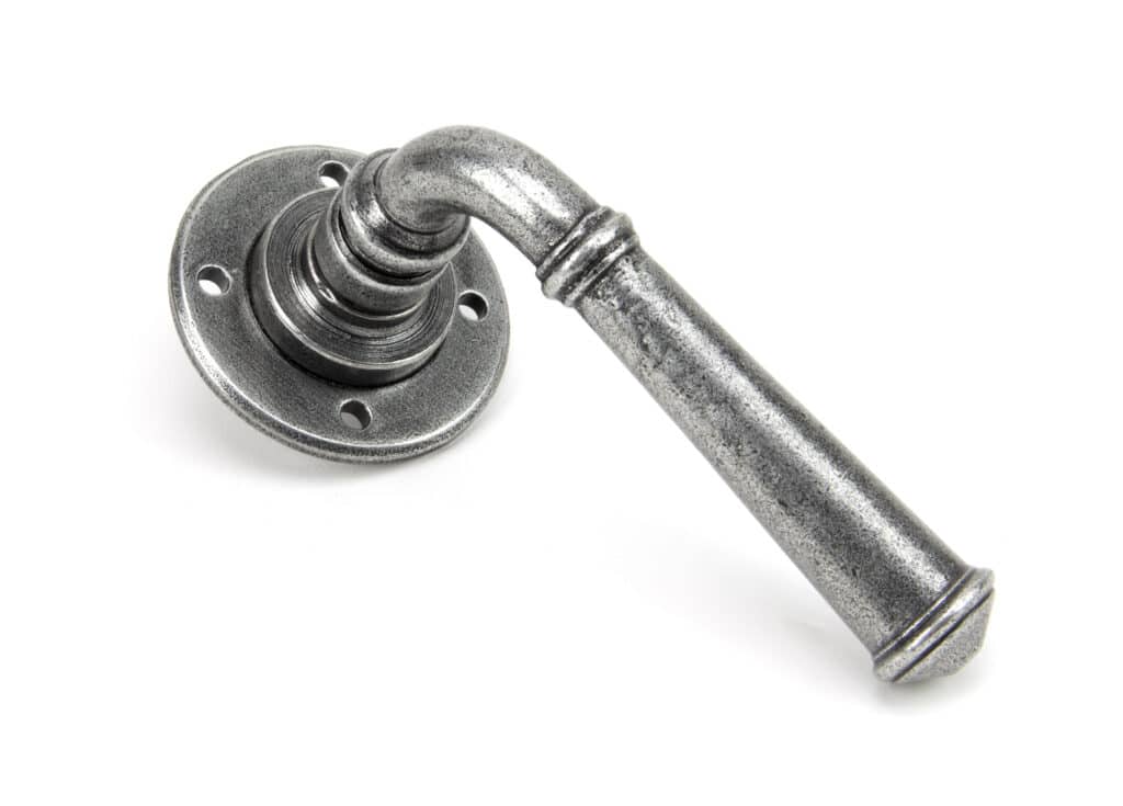 Pewter Regency Lever on Rose Set 1