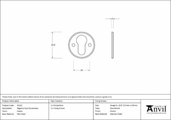 Pewter Regency Euro Escutcheon 2