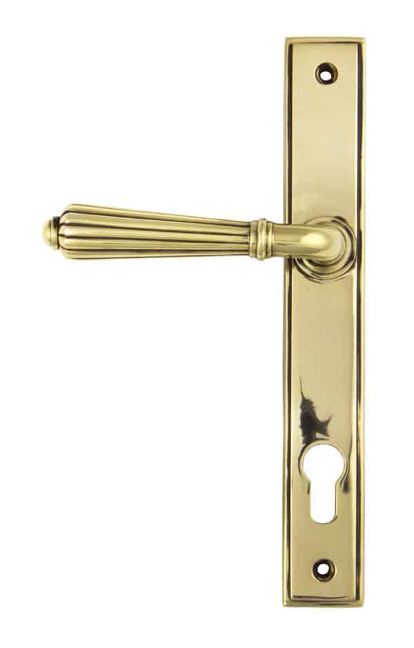 Aged Brass Hinton Slimline Lever Espag. Lock Set 1