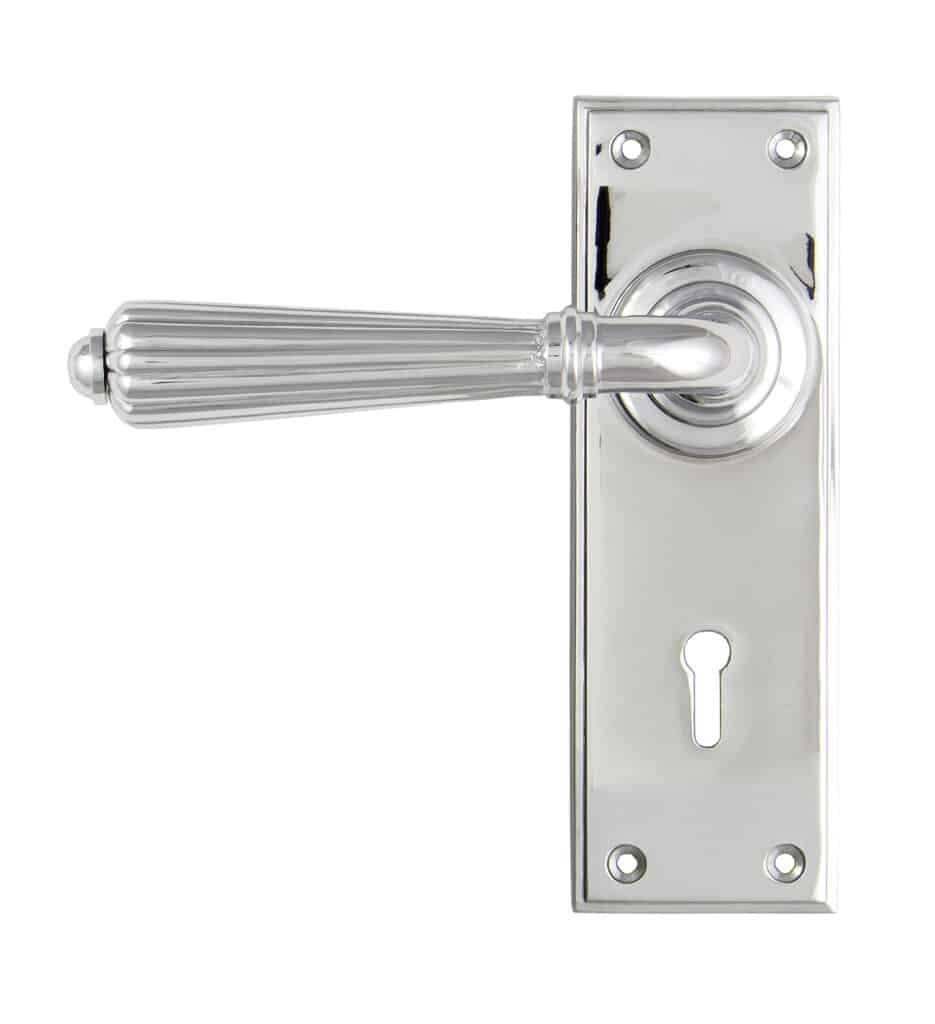 Polished Chrome Hinton Lever Lock Set 1