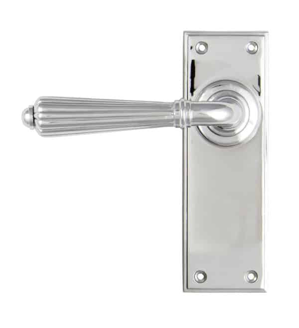 Polished Chrome Hinton Lever Latch Set 1