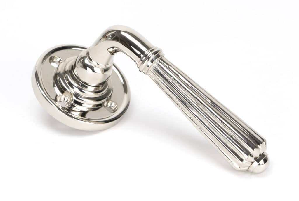 Polished Nickel Hinton Lever on Rose Set 1