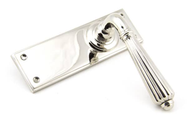 Polished Nickel Hinton Lever Latch Set 2