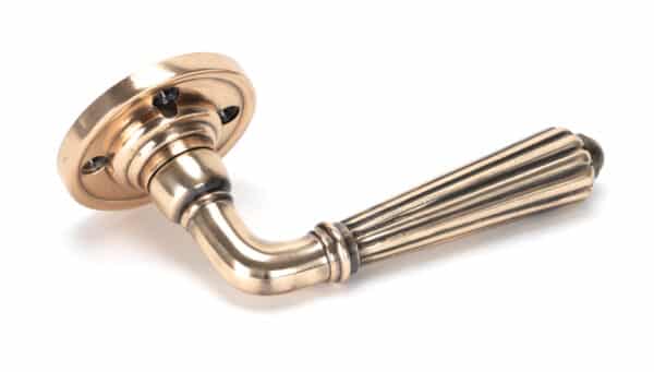 Polished Bronze Hinton Lever on Rose Set 2