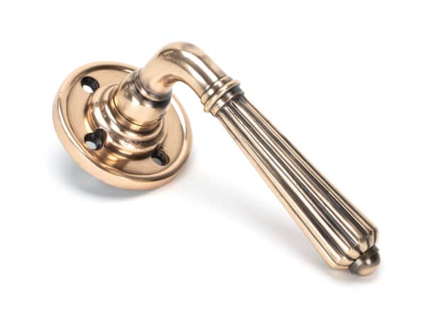 Polished Bronze Hinton Lever on Rose Set 1