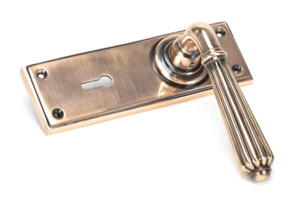 Polished Bronze Hinton Lever Lock Set 2