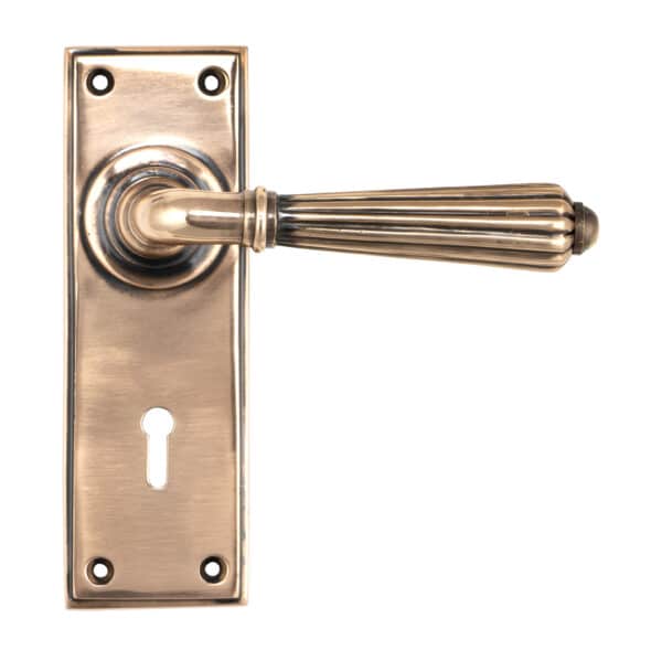 Polished Bronze Hinton Lever Lock Set 1