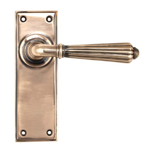 Polished Bronze Hinton Lever Latch Set 1