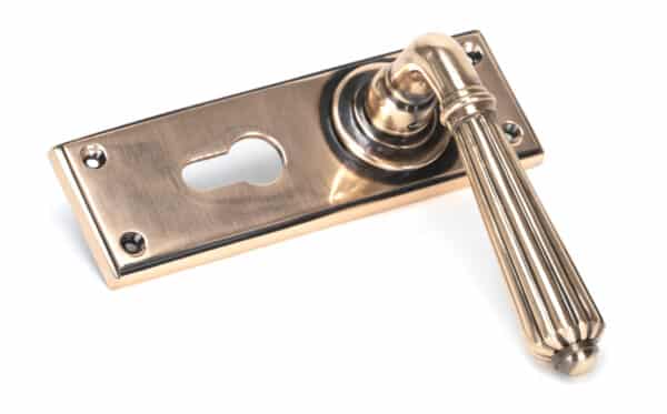 Polished Bronze Hinton Lever Euro Lock Set 2