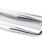 Polished Chrome 425mm Art Deco Pull Handle on Backplate 2