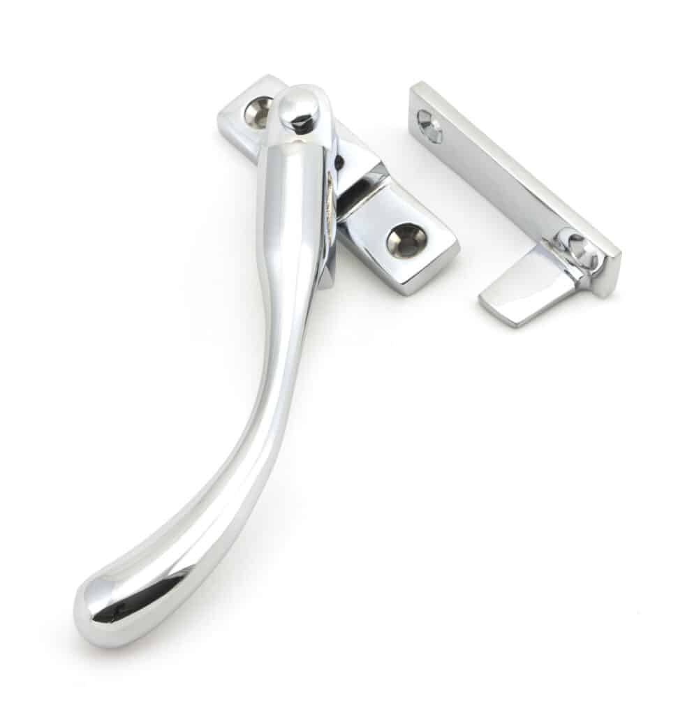 Polished Chrome Night-Vent Locking Peardrop Fastener - LH 1