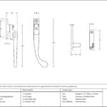 Polished Chrome Night-Vent Locking Peardrop Fastener - RH 3