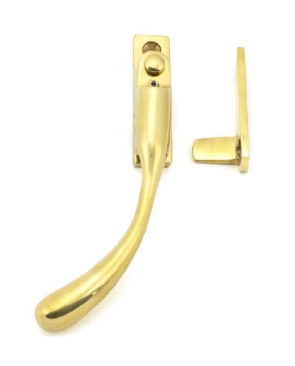 Polished Brass Night-Vent Locking Peardrop Fastener - LH 2