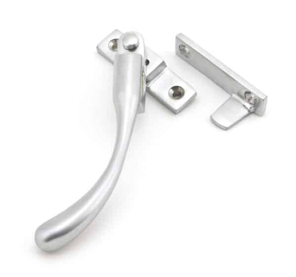 Satin Chrome Night-Vent Locking Peardrop Fastener - LH 1