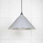 Hammered Nickel Hockley Pendant in Birch 2