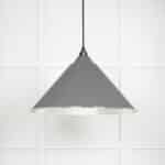 Hammered Nickel Hockley Pendant in Bluff 1