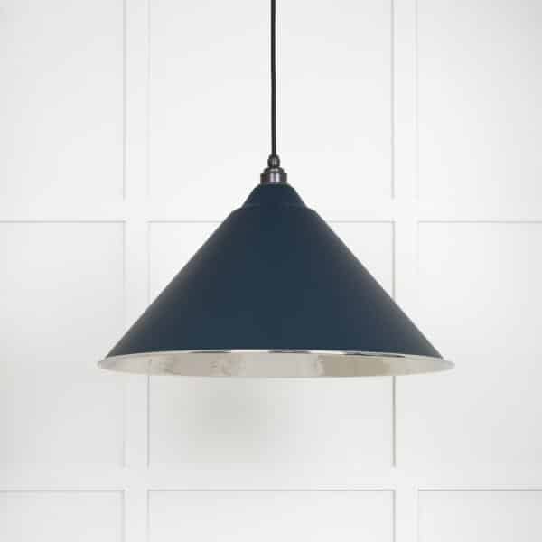 Hammered Nickel Hockley Pendant in Dusk 2