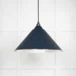 Hammered Nickel Hockley Pendant in Dusk 1
