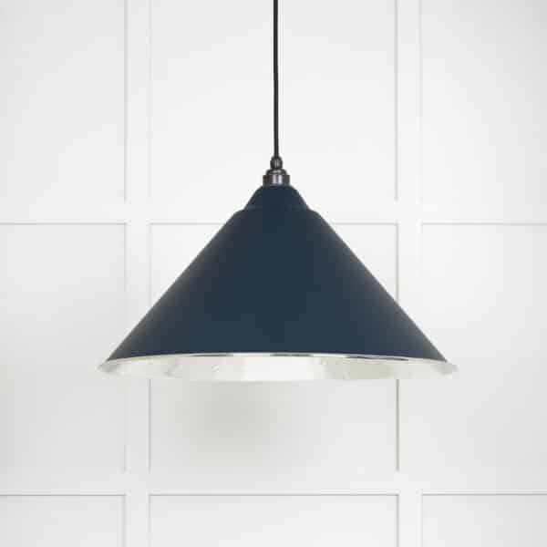 Hammered Nickel Hockley Pendant in Dusk 1