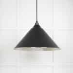 Hammered Nickel Hockley Pendant in Elan Black 2