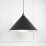 Hammered Nickel Hockley Pendant in Elan Black 1