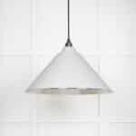 Hammered Nickel Hockley Pendant in Flock 2