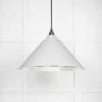 Hammered Nickel Hockley Pendant in Flock 1
