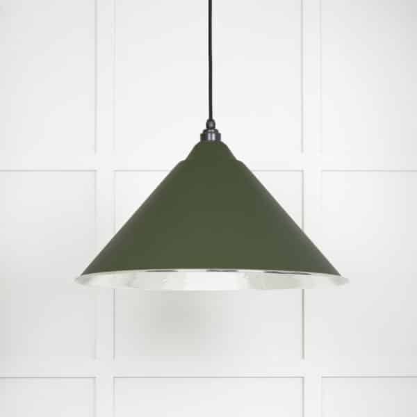 Hammered Nickel Hockley Pendant in Heath 1