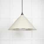 Hammered Nickel Hockley Pendant in Teasel 2