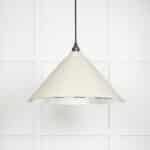 Hammered Nickel Hockley Pendant in Teasel 1