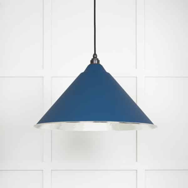 Hammered Nickel Hockley Pendant in Upstream 1