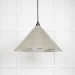 Hammered Nickel Hockley Pendant 2