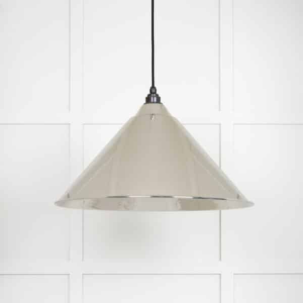 Hammered Nickel Hockley Pendant 2