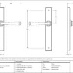 Polished Chrome Avon Slimline Lever Latch Set 3