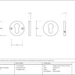Black 52mm Regency Concealed Escutcheon 3